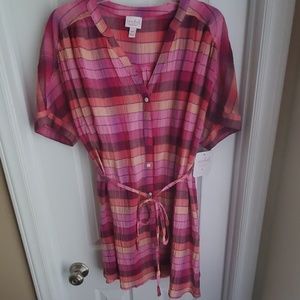 NWT!!! Plaid maternity top- XXL